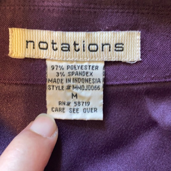 Notations Women’s Purple Velvet Button Blazer( Medium) - Picture 3 of 11